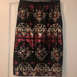 Sequin pencil skirt